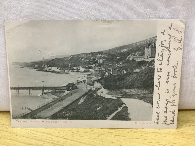 Ventnor, Looking West, Isle of Wight, Posted 1904 M & Co. Ltd Antique postcard. Our Ref No. R794 £2.50