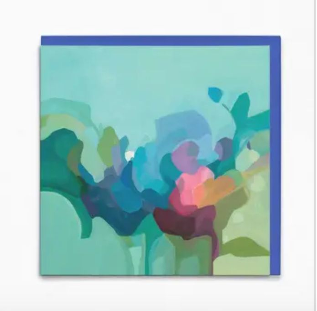 Mint Green Art Card | Blank Art Greeting Card | Abstract Art