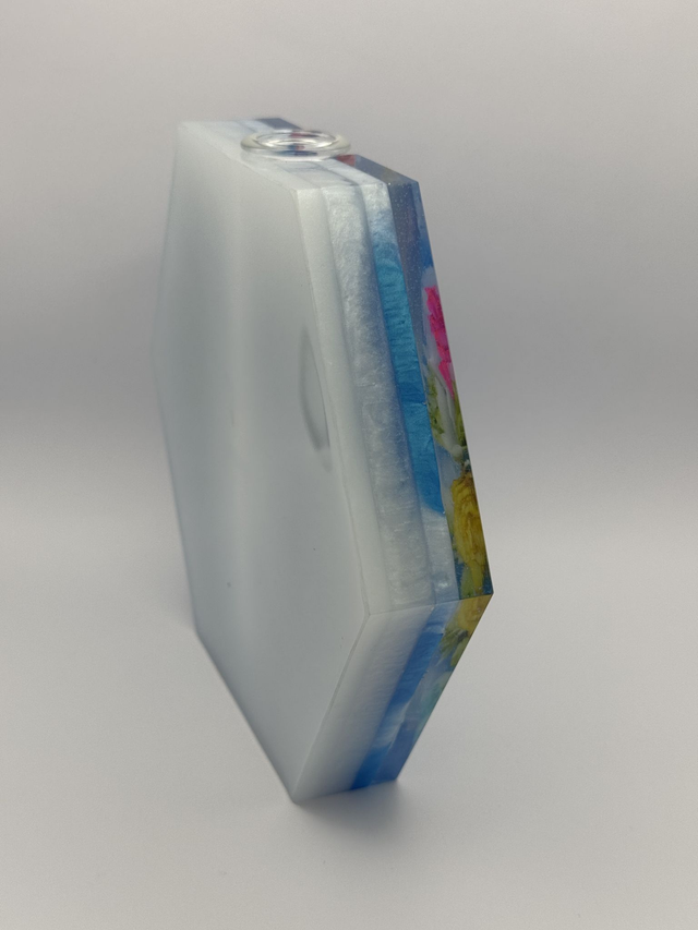 Hexagonal Bloom Resin Propagation Vase