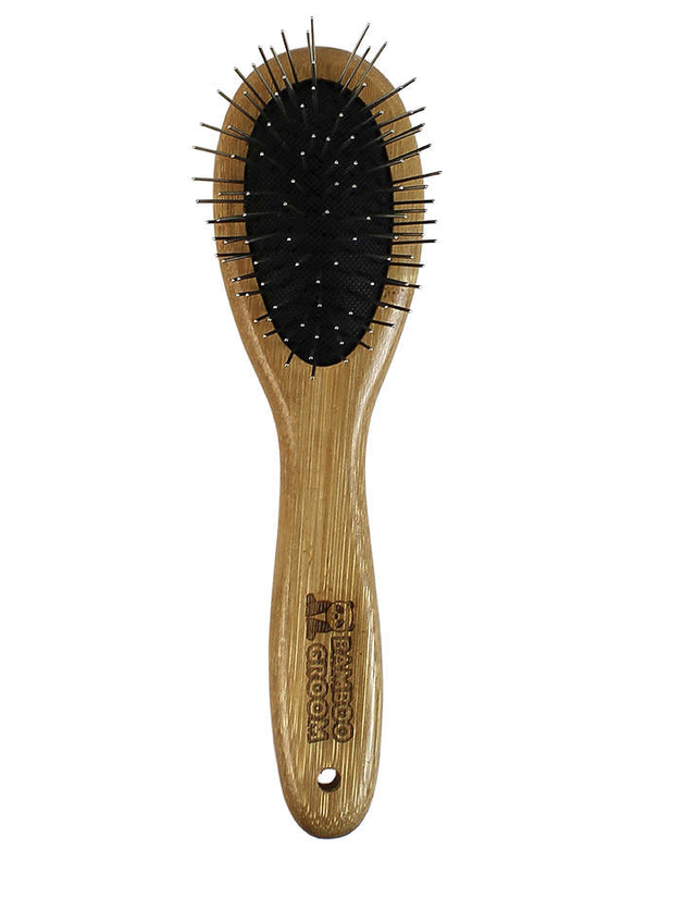 Bürste Oval - mit Edelstahlpins, 'Small' von Bamboo Groom