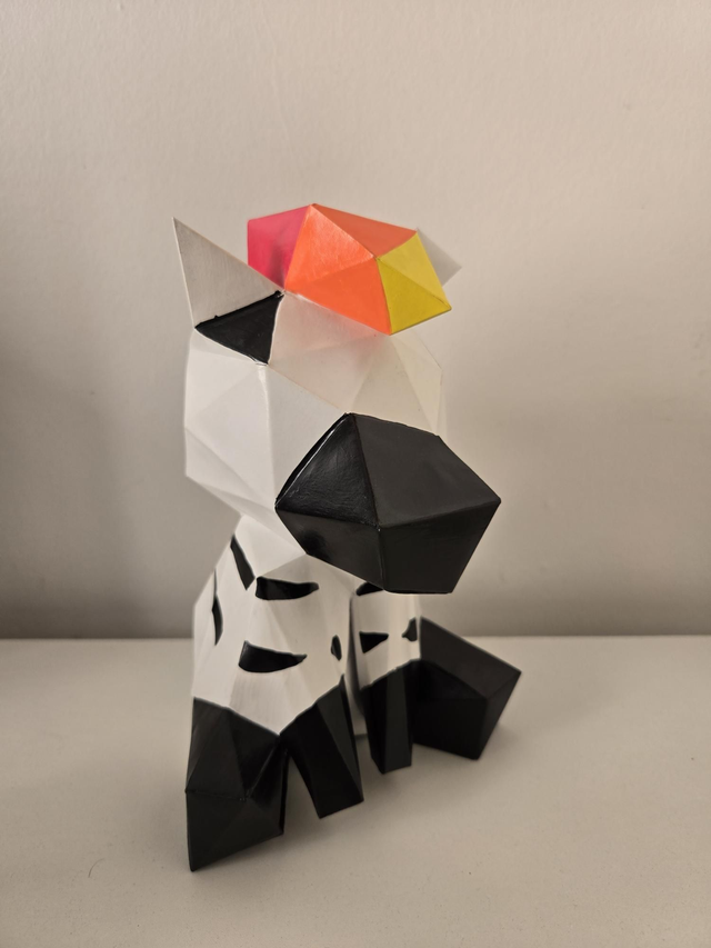 Rainbow – Zèbre Licorne en Papier ou Figurine Poétique