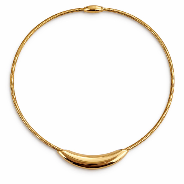 Choker acero dorado 