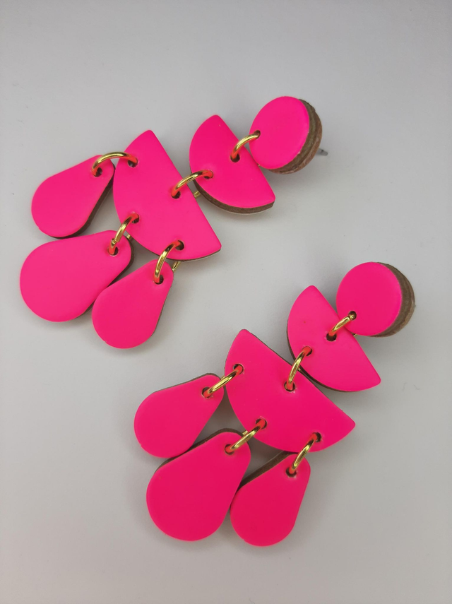 SALE! Chandelier style earrings - NEON PINK