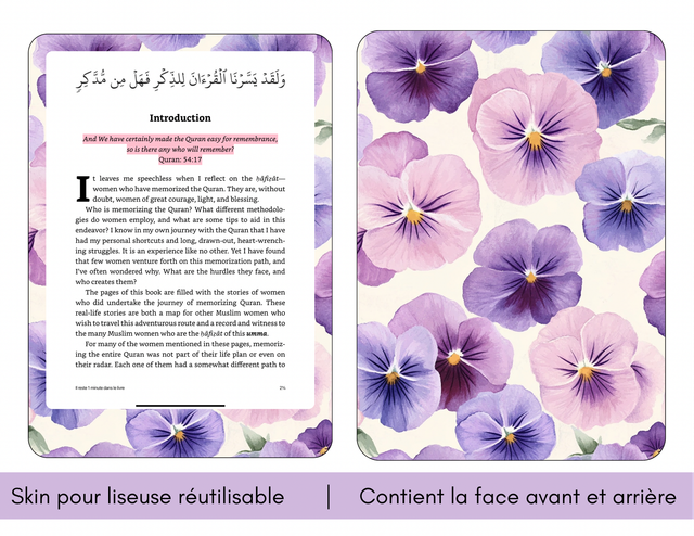 Skin pour liseuse - Viola belle