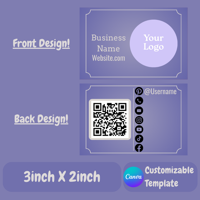 Regal Purple Business Card Template