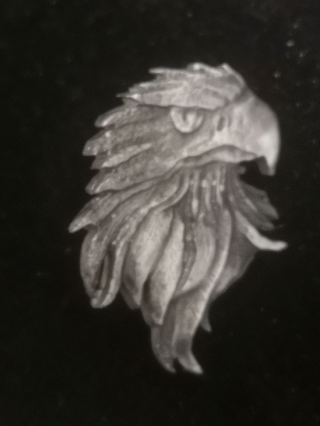 Eagle Head Pin Badge - Pewter