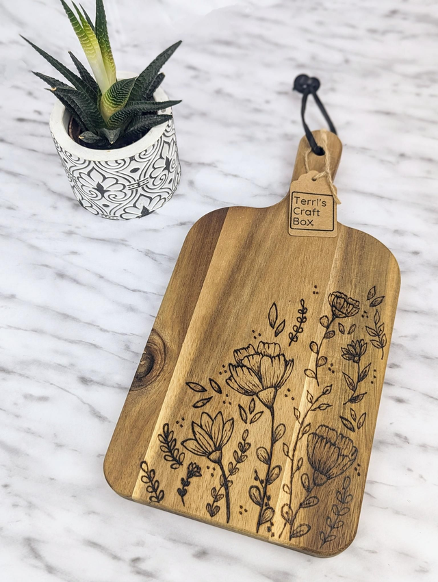 Acacia paddle &#039;WILD FLOWERS&#039; (S)