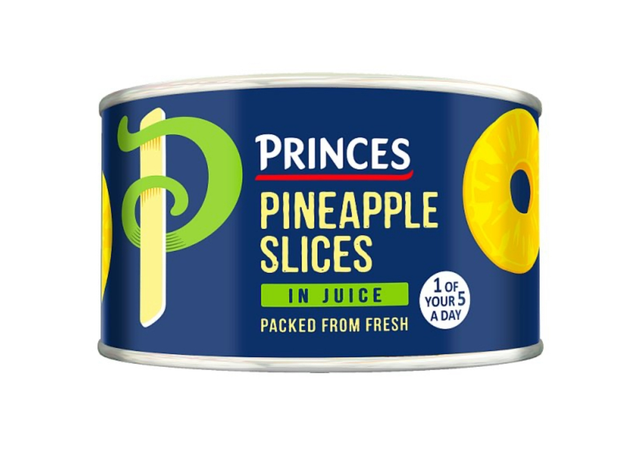 Pineapple slices, Princes Pineapple Slices in Juice 227g