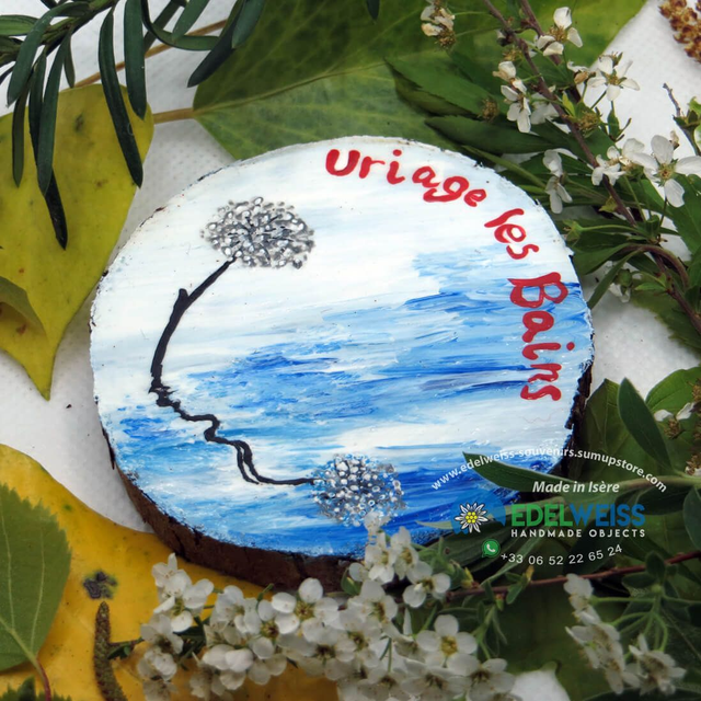 Uriage les Bains - pissenlit qui reflète sur l'eau