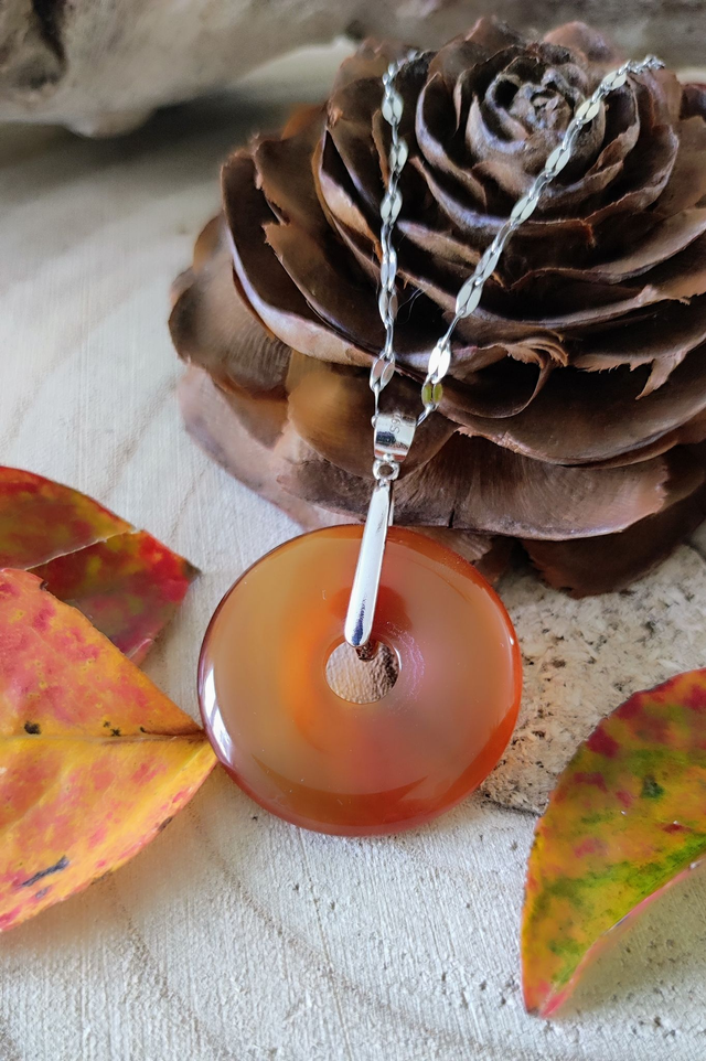 Pendentif Donut Cornaline