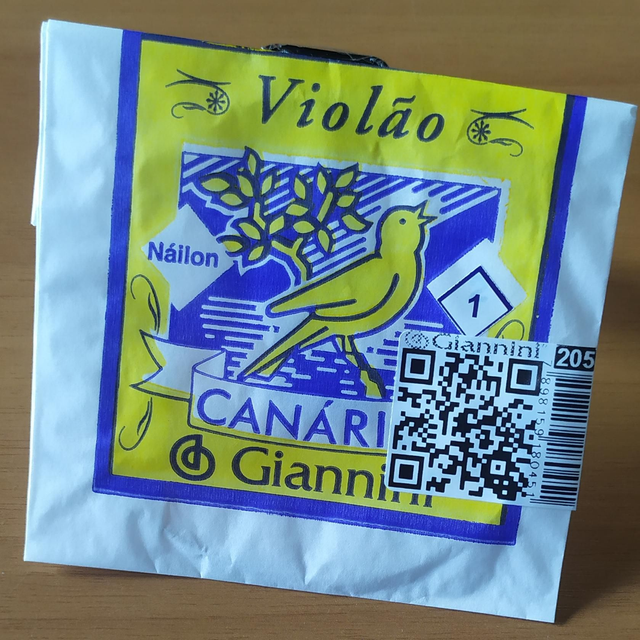 Corda 1ª MI Avulsa Violão Nylon Canário Cód 205