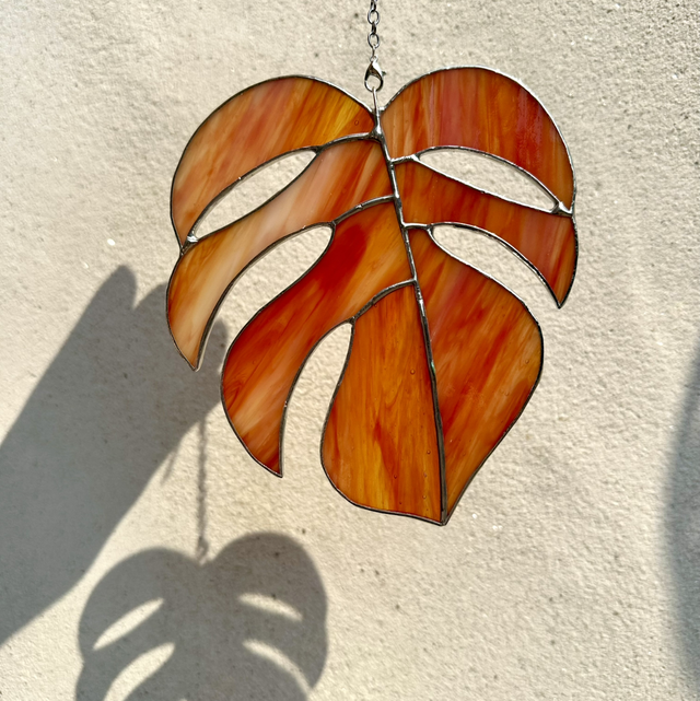 Feuille de Monstera (orange)