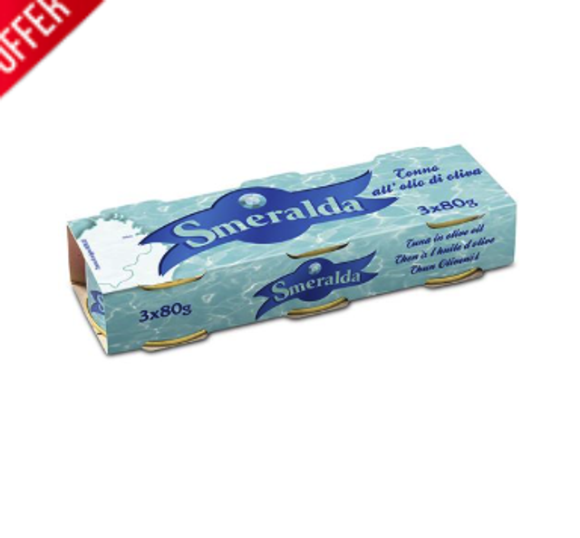 Smeralda - Tonhal konzerv olivaolajban 3 x 80