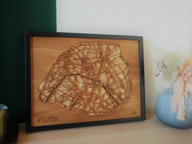 B04 – Carte de Paris 3D – Décoration Murale