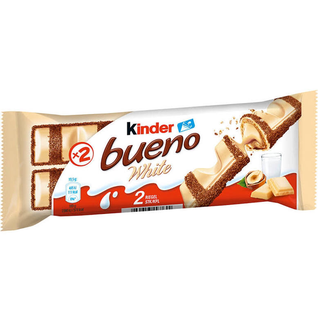 Barres de chocolat blanc KINDER BUENO