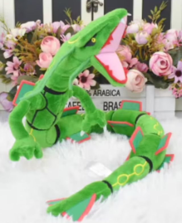 Pokemon grote knuffel Rayquaza groen (76cm)