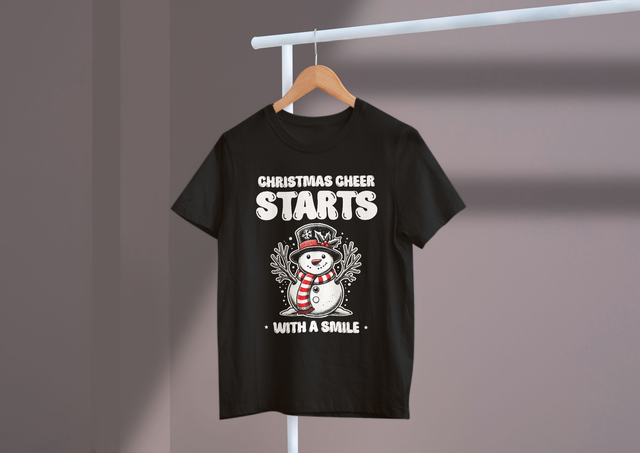 Christmas cheer starts with a smile, Fun Spreading Cheer. Weihnachtsstimmung beginnt mit einem Lächeln, Fun Spreading Cheer