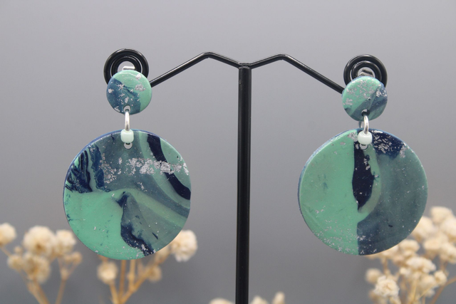 full moon︱navy, turquoise + metallic silver