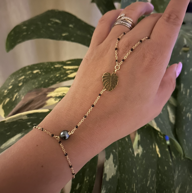 Bracelet bague chaîne de main Rima