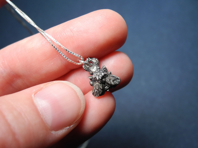 Silver Necklace "Pandora's Hope" with delicate moth pendant