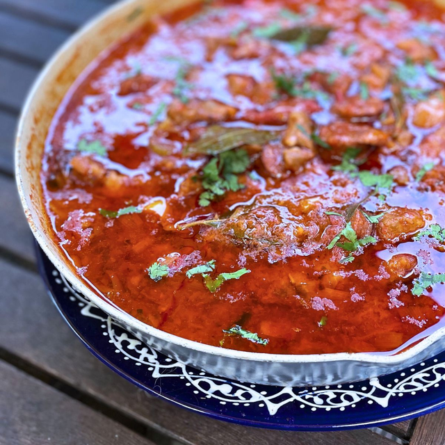 Pork, Chorizo &amp; Red Pepper Cazuela