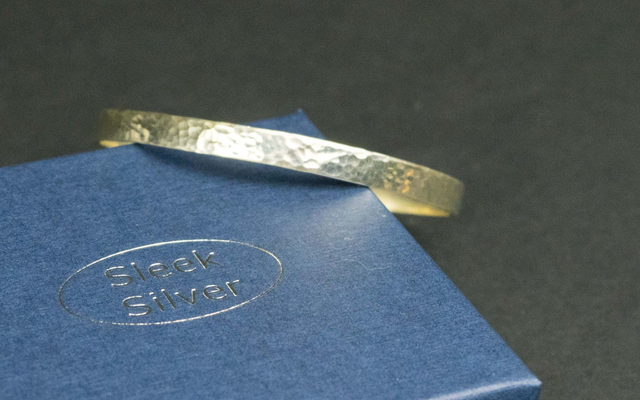 Silver Planished Bangle