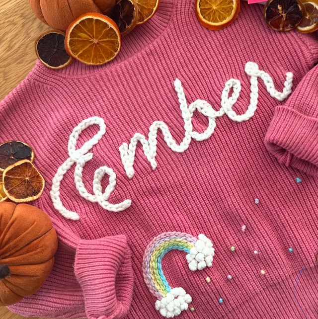 Rainbow design with name 