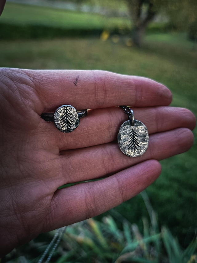 Duo Sapin pendentif + bague