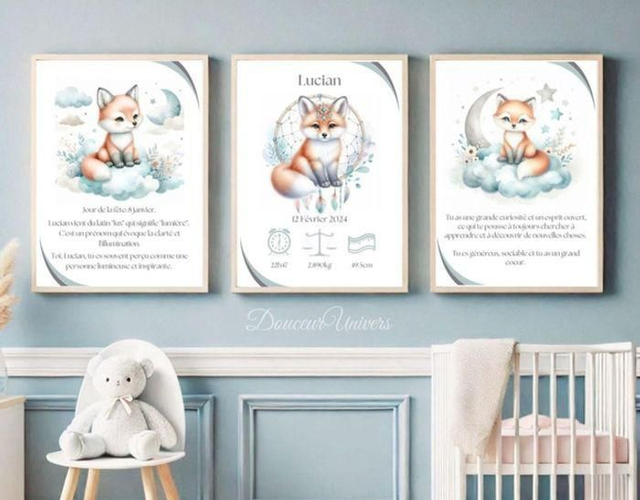 📚 Papeterie - Affiches personnalisées Renard