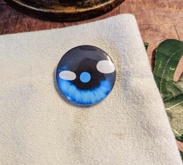 Mini Badge "Oeil bleu" - 25 mm 