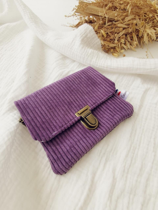 Portefeuille JIMMY velour violet 