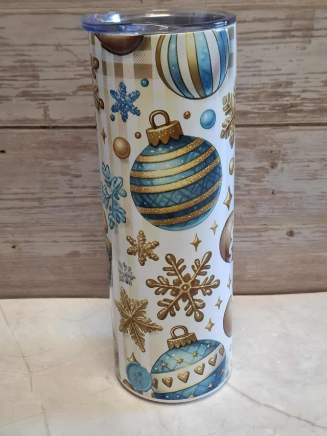 Gourde canette Biscuit bleu