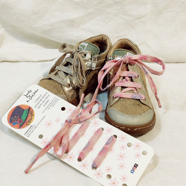 Lacets Rose Pivoine 80cm