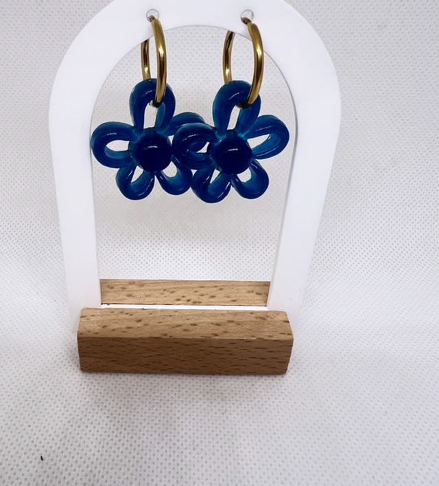 Fleurs ouvertes bleues