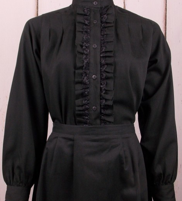 Ruffle Blouse Black