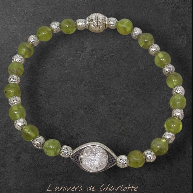 Bracelet glam "Péridot" 6mm BR-152