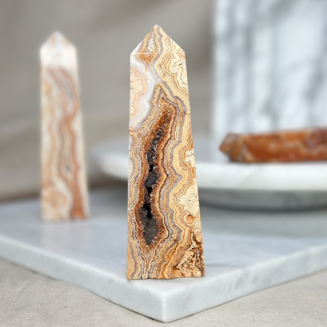 Crazy Lace Agate Tower (High Quality) A