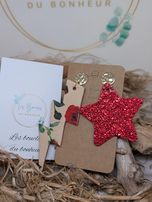 Boucles d&#039;oreilles Asymétrique nc038