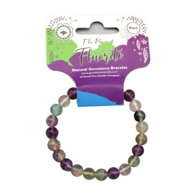Fluorite 8mm Bead Bracelet