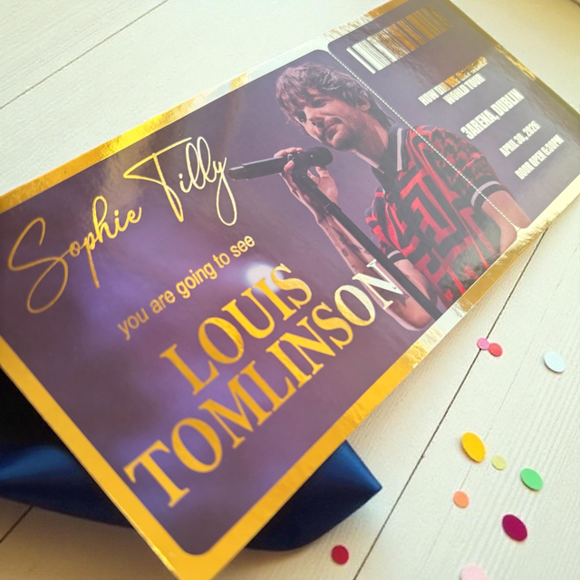 Louis Tomlinson Concert gift ticket / card 
