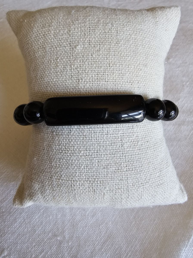 bracelet obsidienne noir 8MM