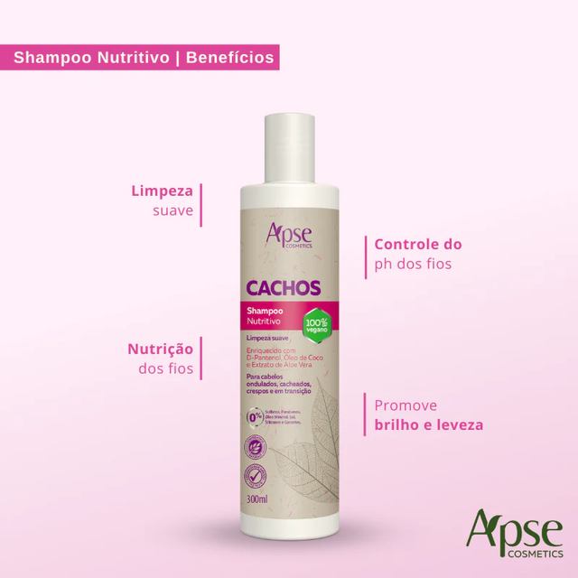 Shampoo nutritivo cachos Apse 300ml