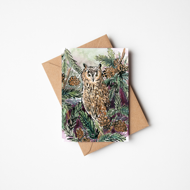 Long Eared Owl | A6 Card