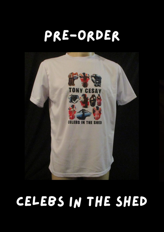 Tony Cesay ABA Champion Boxer Picture T-Shirt (Black Bubble Logo) ADULT 100% Polyester Crew Neck WHITE (PRE-ORDER SIZE) Top BUY NOW