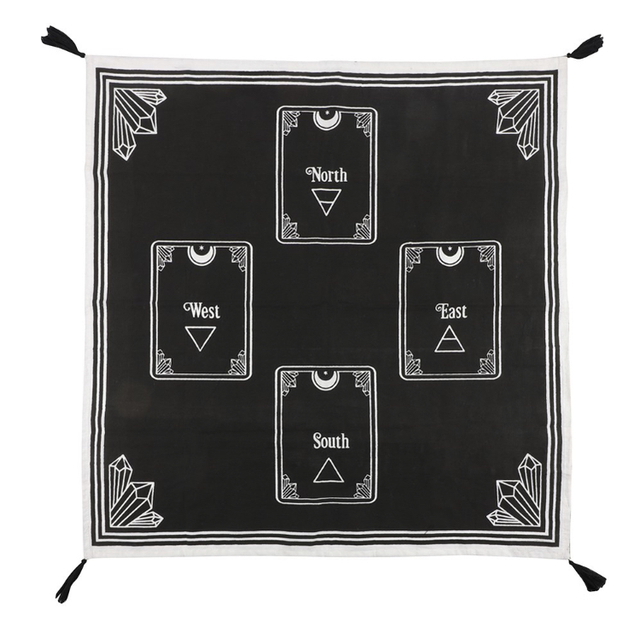 Elemental or 4 CARD TAROT SPREAD ALTAR CLOTH 70x70cm