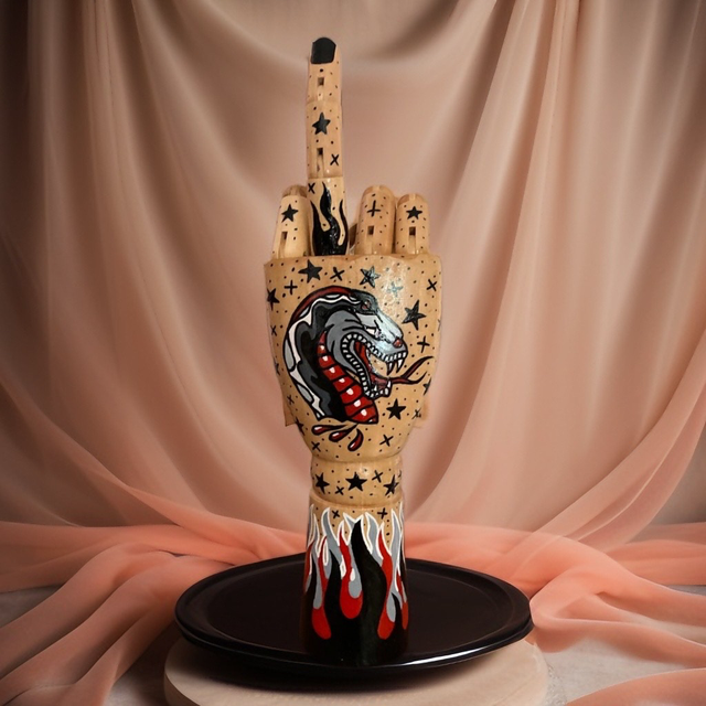 Finger - wooden hand painted! 