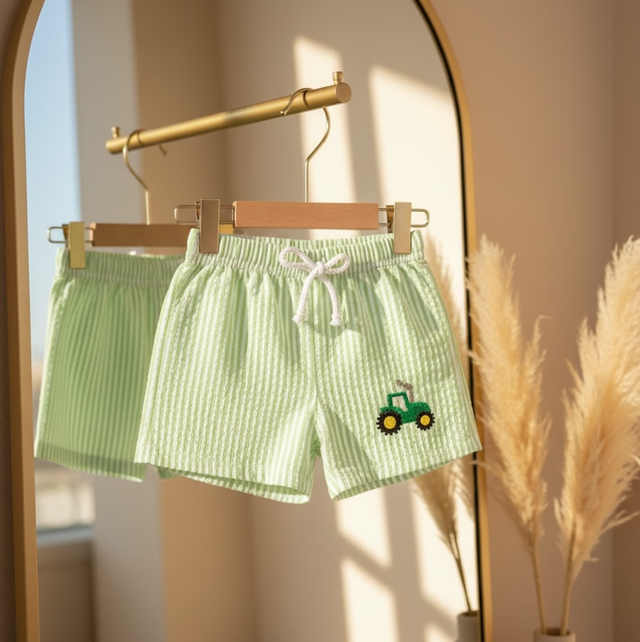 Baby Boys Green Swim Shorts 