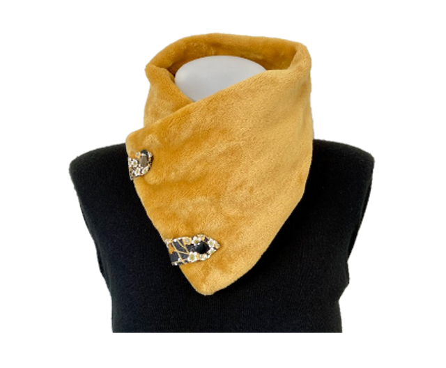 Cache cou doudou Jaune moutarde adulte Taille unique 