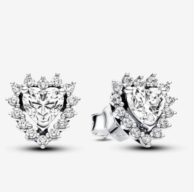 Clous d'oreilles coeur Halo