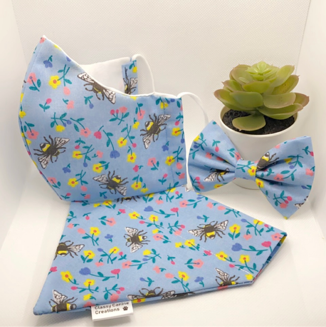 Springtime Bees - Blue 